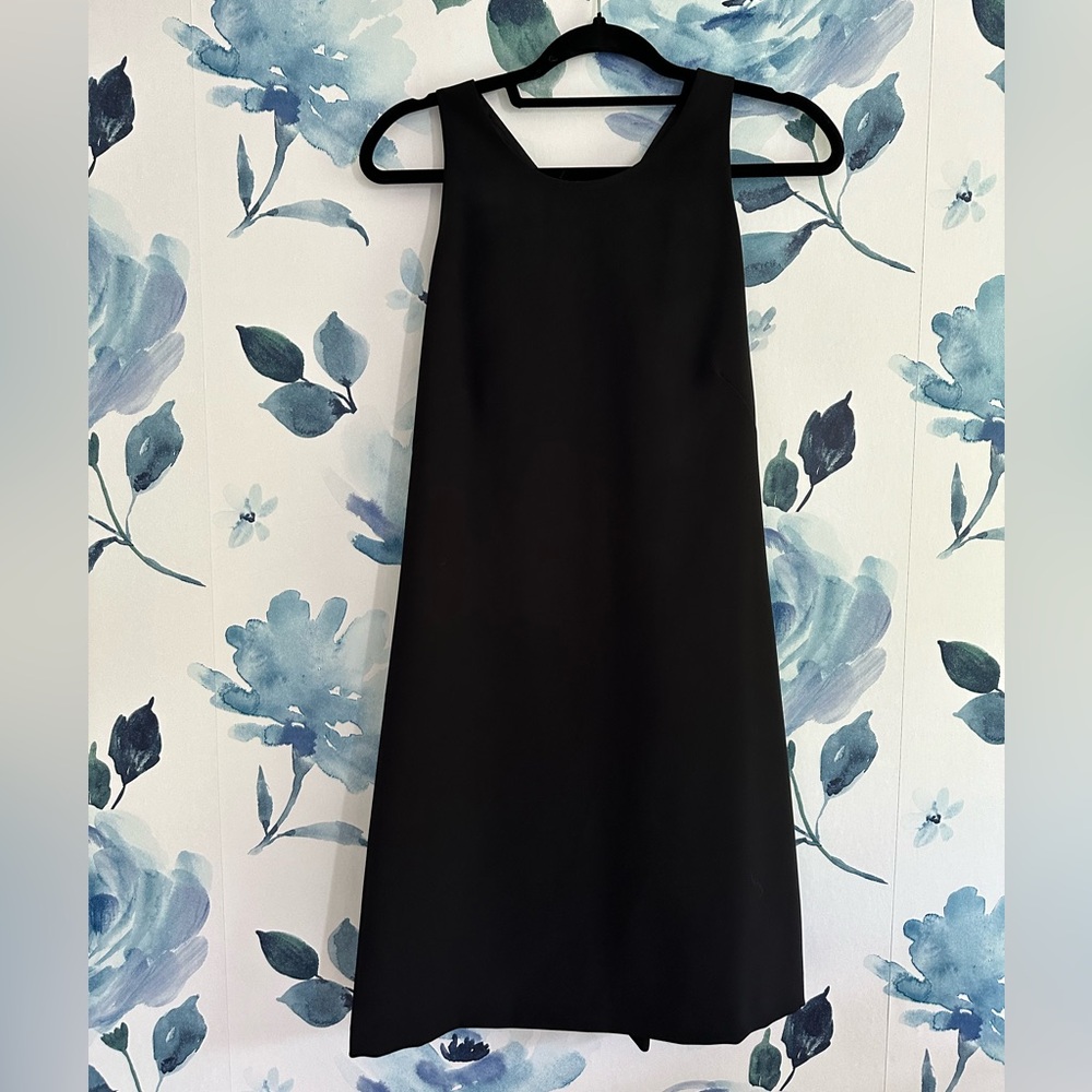EUC Eliza J Little Black Dress with Bow - Picture 2 of 4